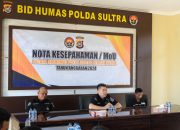 Nota Kesepahaman Bidhumas Polda Sultra dan Media Tahun Anggaran 2024 Resmi Ditandatangani