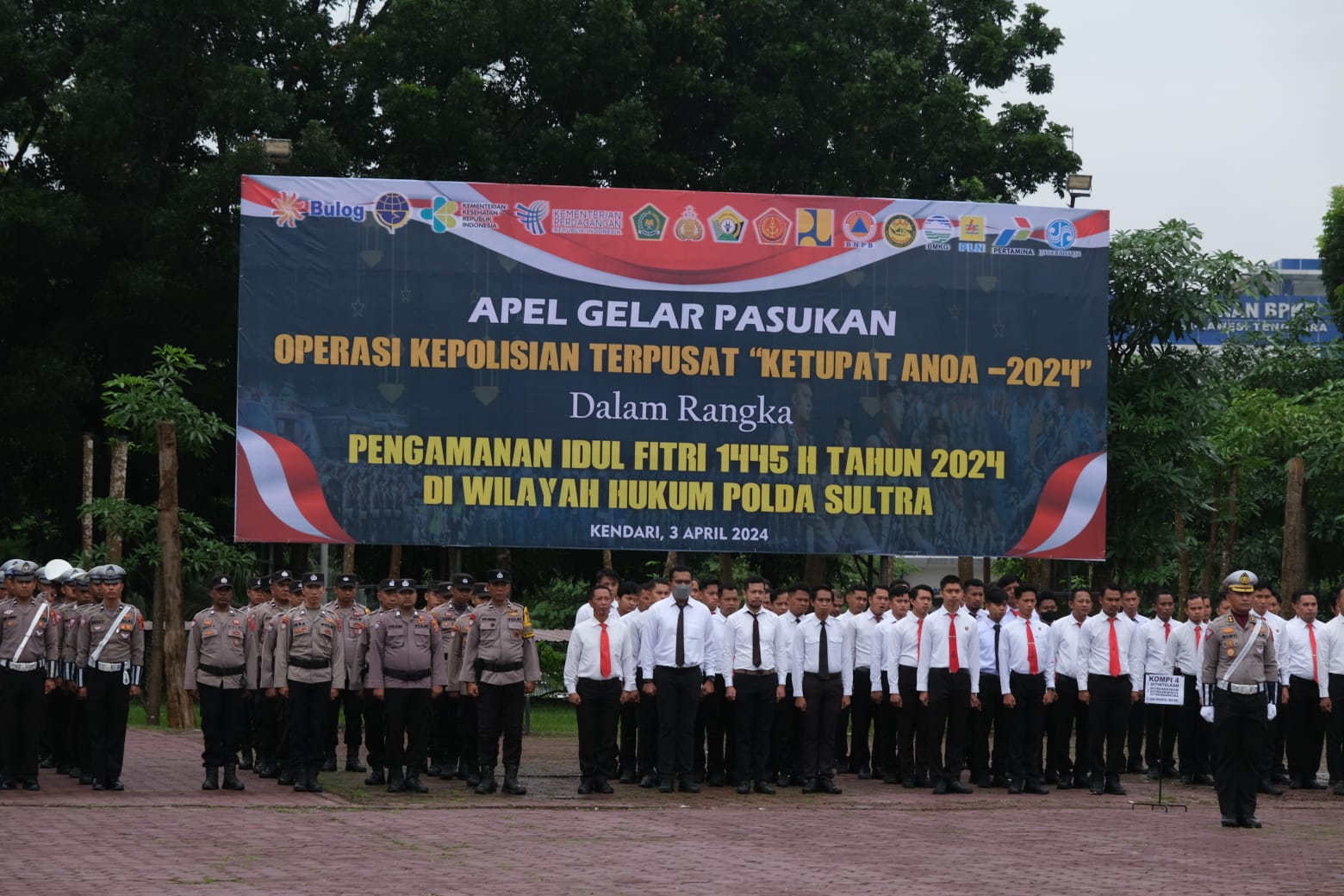 Apel Gelar Pasukan Operasi Ketupat Anoa 2024 Dalam Rangka Pengamanan Idul Fitri 1445 H