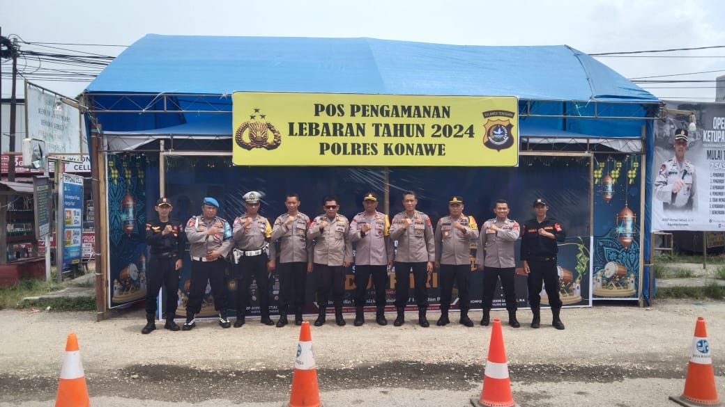 Tim Pengawasan Operasi (Wasops) Itwasda Polda Sulawesi Tenggara meninjau Pos Pengamanan Ops Ketupat Anoa tahun 2024