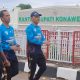 Kapolres Bersama Ketua Bhayangkari Cabang Konawe Utara Pimpin Olahraga Bersama Serta Bagikan Doorprize