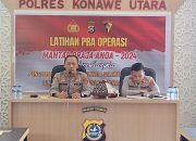 Polres Konawe Utara Gelar Latihan Pra Operasi Mantap Praja Anoa Tahun 2024