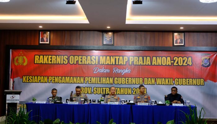 Rakernis Ops Mantap Praja Anoa 2024, Wakapolda Sultra Sampaikan Arahan Presiden Jokowi