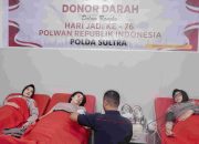 Polwan Polda Sultra Sukses Gelar Donor Darah dalam Rangka Hari Jadi ke-76