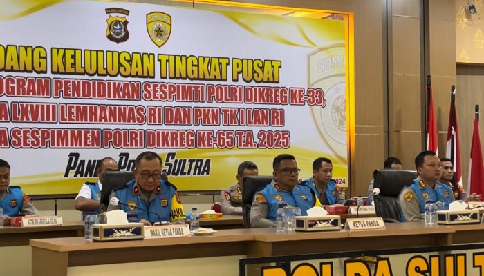 Polda Sultra Gelar Sidang Kelulusan Tingkat Pusat Seleksi Pendidikan Sespimti dan Sespimmen Polri