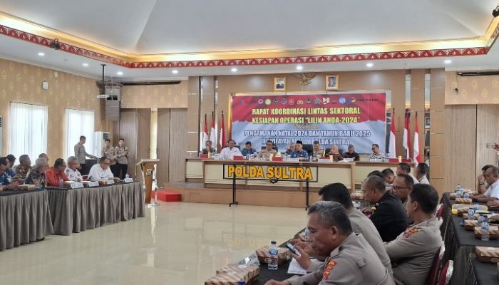 Polda Sultra Gelar Rakor Lintas Sektoral Jelang Natal dan Tahun Baru 2025